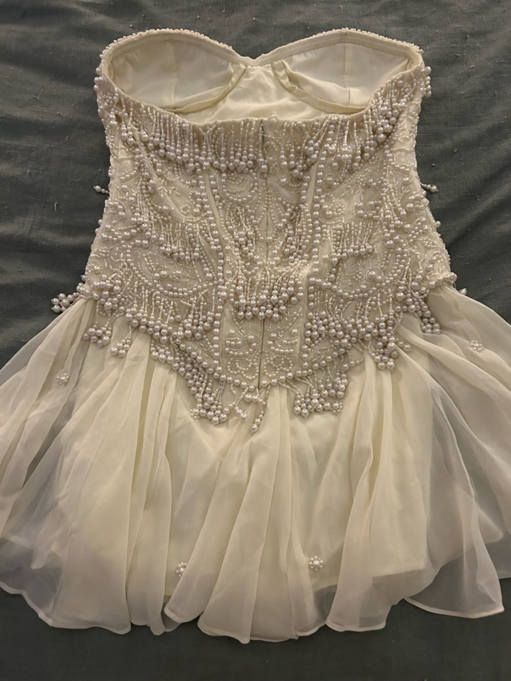 ASOS Ivory Beaded Strapless Mini Dress
Reception/Bachelorette/Bridal Dress - Picture 2 of 5